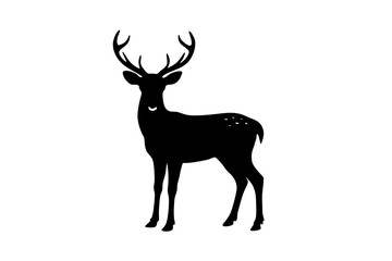 deer silhouette vector design with a white background