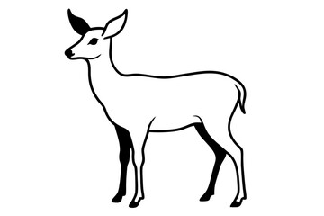 Obraz premium deer silhouette vector design with a white background