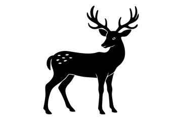deer silhouette vector design with a white background