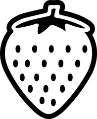 strawberry icon, vector design of food