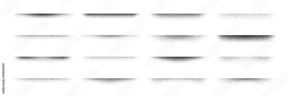 Fototapete noise grain edge shadows with ink spray or paint airbrush effect, vector textures. grain noise shado