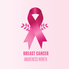 Breast Cancer Awareness Month design observed every year in October