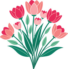 Colorful Spring Floral illustration Vector Design