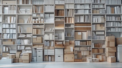 Digital File Storage Organization Concept with Copy Space