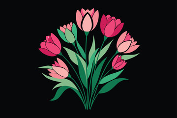 Colorful Spring Floral illustration Vector Design