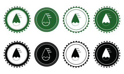Ecology icon set. Ecology Stamps. Environment, sustainability, nature, recycle, renewable energy; electric bike, eco-friendly, forest, wind power, green symbol. Solid icons vector collection.