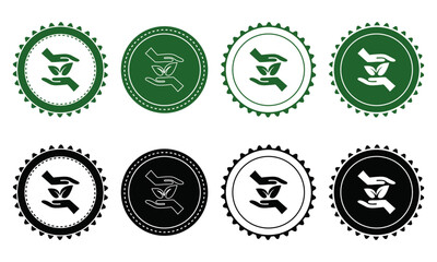 Ecology icon set. Ecology Stamps. Environment, sustainability, nature, recycle, renewable energy; electric bike, eco-friendly, forest, wind power, green symbol. Solid icons vector collection.