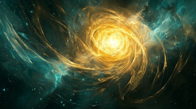 Ethereal Antiparticle in Cosmic Void, a glowing antiparticle surrounded by swirling energy waves and luminous particles, set against a deep cosmic landscape with distant stars and nebulas.