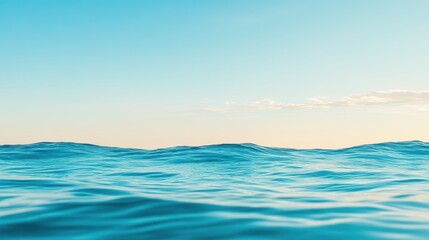 Obraz premium Tranquil ocean horizon at sunrise