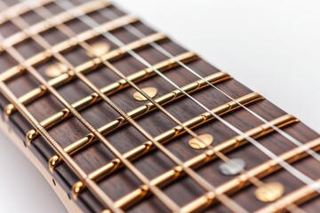 Guitar Strings. Set of Brand New Steel Strings Part for Electric Guitar Isolated on White Background
