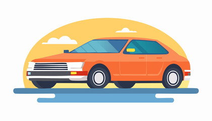 Fototapeta premium Creative Moden car icon