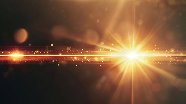 random artistic digital lens flare, lighting on a dark background adjustment layer warm light, overlay layer effect screen blending mode sun brust natural high contrast sun rays with dust particles
