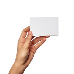 Fototapeta premium hand holding card isolated background isolated on white background