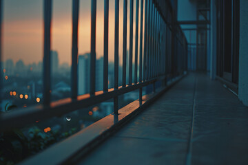 Summer time beautiful terrace created with generative AI