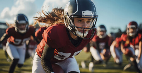 Women Students in Team Uniforms at First Sports Practice of the Year