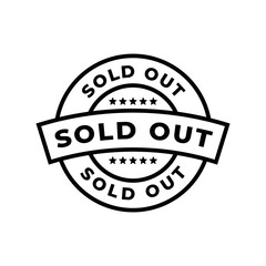 Sold stamp logo. Vector illustration for web design