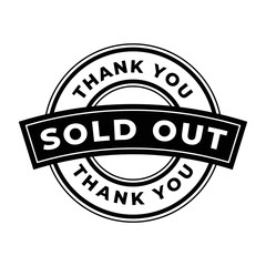 Sold stamp logo. Vector illustration for web design