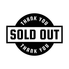 Sold stamp logo. Vector illustration for web design
