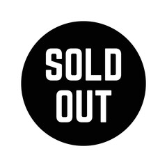 Sold stamp logo. Vector illustration for web design