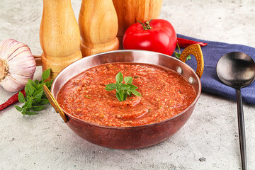 Cold vegan tomato soup Gazpacho