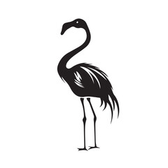 Obraz premium Flamingo in cartoon, doodle style . Image for t-shirt, web, mobile apps and ui. Isolated 2d vector illustration in logo, icon, sketch style, Eps 10, black and white. AI Generative