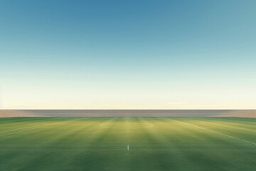 Soccer game field outdoors horizon nature.