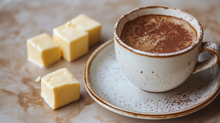cup of coffee with chocolate