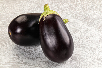 Raw ripe organic eggplant vegetable