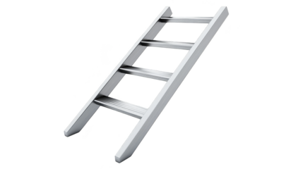 Metal ladder isolated transparent background
