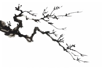 Branch Japanese Minimal Art Illustrated