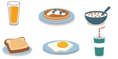 Kids Breakfast icon illustration design
