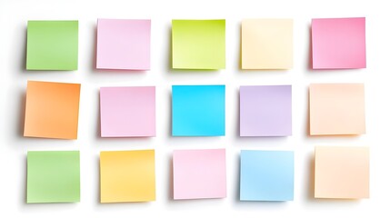 Colorful Sticky Notes Blank Paper Background