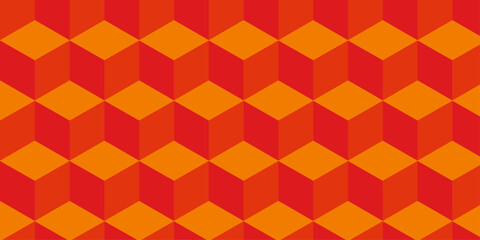 Abstract orange style minimal blank cubic. Geometric pattern illustration mosaic, square and triangle wallpaper.	