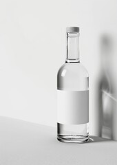 Minimalist clear glass bottle design
