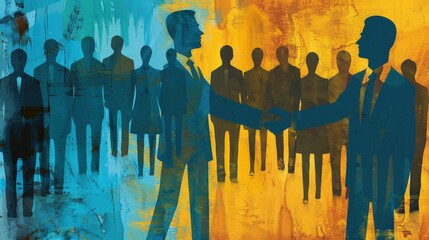 In a high-stakes negotiation, business leaders from different organizations engage in strategic discussions to forge a mutually beneficial partnership.