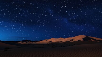 Starry Night over Desert Dunes