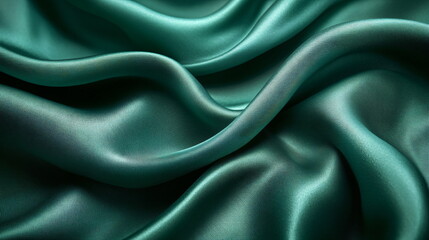 Obraz premium Dark green silk