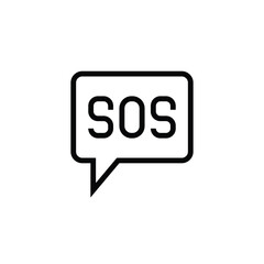 SOS text bubble Icons Emergency Sign and Saving People sign Looking for Help