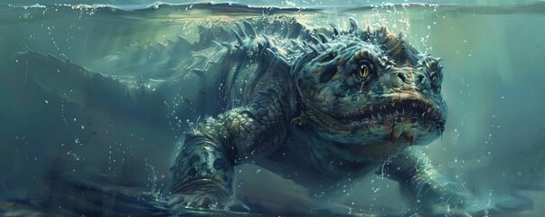 monster in the water.