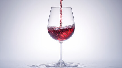 Red wine splash from top