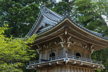 日本　三重県伊勢市朝熊町岳にある金剛證寺の鐘楼