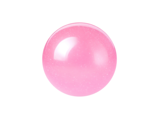 Pink bubblegum bubble isolated on transparent or white background