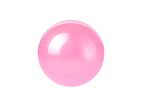 Pink bubblegum bubble isolated on transparent or white background