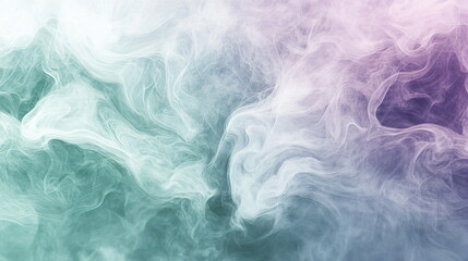 Fototapeta premium pastel green and pastel purple smoke 