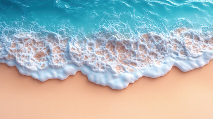 Obraz premium Light Blue Sea and Sandy Beach Background