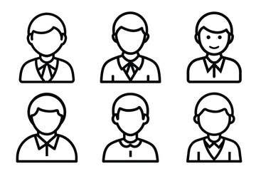 Naklejka premium User icon bundle set in vector style