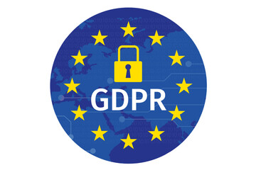 GDPR The EU General Data Protection Regulation is the most important change in data privacy regulation, Vector illustration.