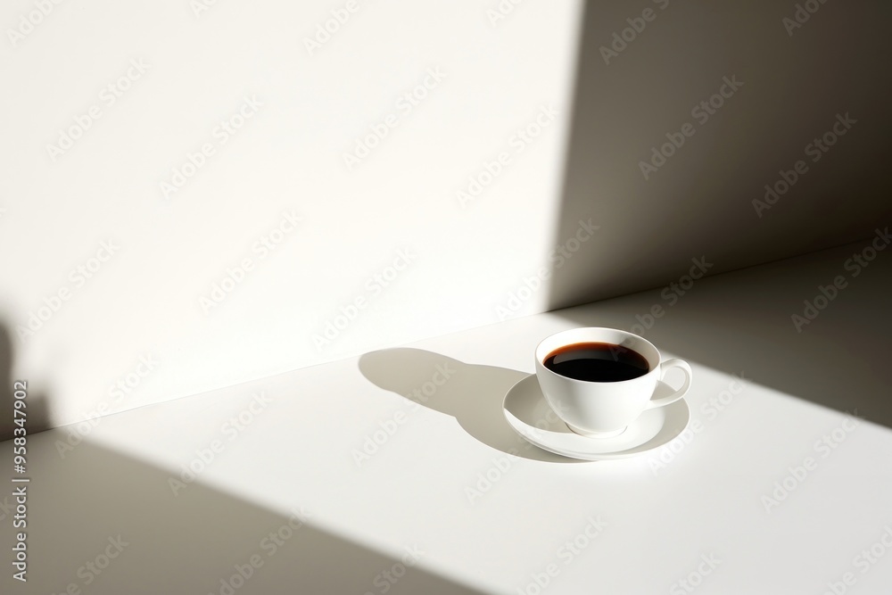 Wall mural tea saucer shadow coffee.