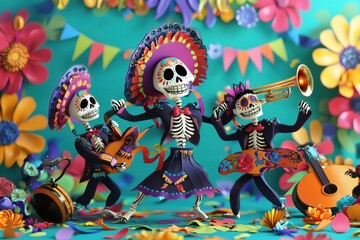 Day of the Dead Skeleton Band.