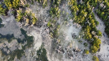 unique patterns capture with drone